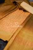 Ceylon Yellow Handwoven Tussar Silk Suit Set