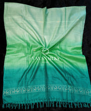 Load image into Gallery viewer, Turquoise Fern Green Handwoven Tussar Silk Suit Set