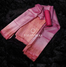 Load image into Gallery viewer, Pink Purple Handwoven Tussar Silk Suit Set