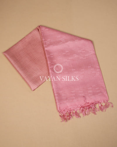 Baby Pink Handwoven Pure Tussar Silk Saree