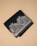 Black Banarasi Mashru Silk Saree