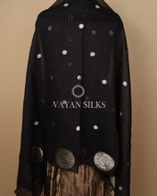 Load image into Gallery viewer, Black Banarasi  Mul Silk Unstitched Suit Set