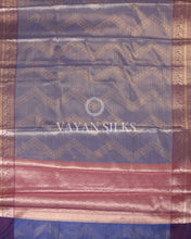Load image into Gallery viewer, Blue Tissue Silk Saree