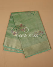 Load image into Gallery viewer, Green Tissue Silk Saree