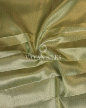 Load image into Gallery viewer, Green Tissue Silk Saree
