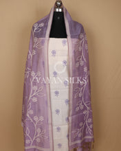 Load image into Gallery viewer, White Banarasi Silk Unstitched Suit Set