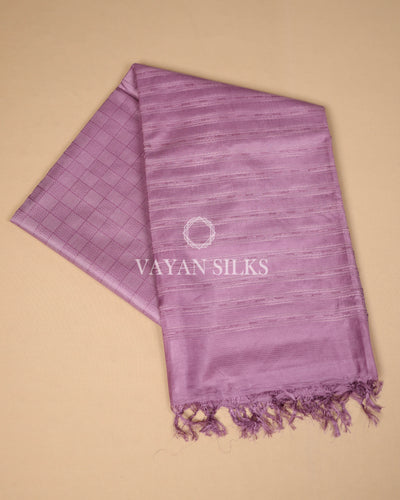 Lavender Handwoven Pure Tussar Silk Saree