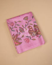 Load image into Gallery viewer, Pink Embroidered Pure Tussar Silk Saree