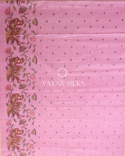 Load image into Gallery viewer, Pink Embroidered Pure Tussar Silk Saree
