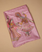 Load image into Gallery viewer, Pink Embroidered Pure Tussar Silk Saree