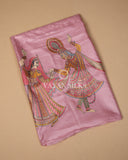 Pink Embroidered Pure Tussar Silk Saree