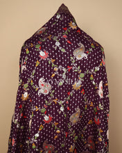 Load image into Gallery viewer, Purple Banarasi  Georgette Silk Unstitched Suit Set