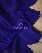 Load image into Gallery viewer, Royal Blue Banarasi Kora Silk Saree