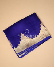 Load image into Gallery viewer, Royal Blue Banarasi Kora Silk Saree