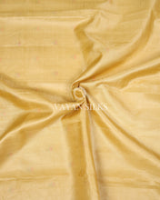 Load image into Gallery viewer, Yellow Embroidered Pure Tussar Silk Saree