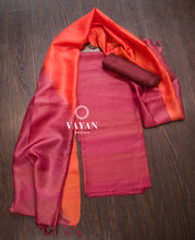 Load image into Gallery viewer, Wine Orange Tussar Suit Set