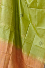 Load image into Gallery viewer, Orange Green Color Handwoven Suit Set