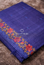 Load image into Gallery viewer, Nazaakat - Royal Blue Saree with Thread Embroidery