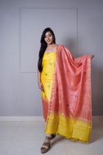 Load image into Gallery viewer, Yellow Orange Handwoven Suit Set
