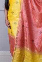 Load image into Gallery viewer, Yellow Orange Handwoven Suit Set