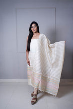 Load image into Gallery viewer, White Color Handwoven Suit Set