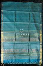 Load image into Gallery viewer, Yale Blue Woven Tussar Silk Saree