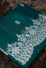 Load image into Gallery viewer, Nazaakat - Dark Green Saree with Thread Embroidery