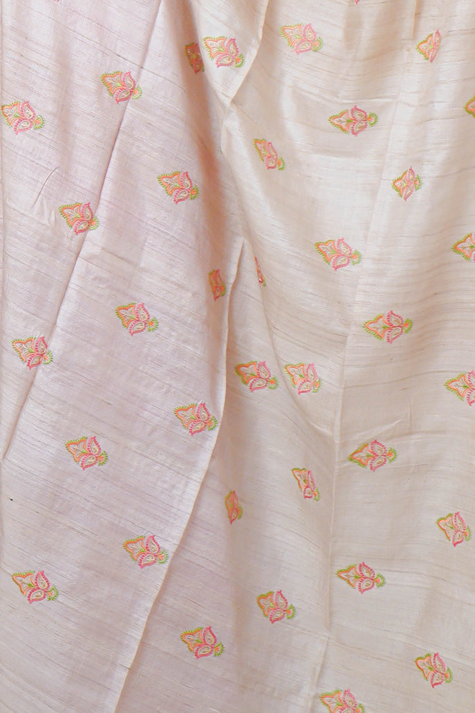 Pink Beige Color Embroidered Suit Set