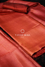 Load image into Gallery viewer, Crimson Tussar Silk Unstitched Salwar Suit - Metallic Copper Collection