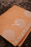Nazaakat - Candle Light Peach Saree with cut work embroidery