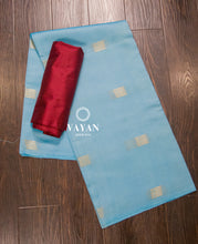 Load image into Gallery viewer, Blue Maroon Tussar Suit Set