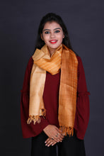 Load image into Gallery viewer, Mustard Color Tussar Silk Printed Stole