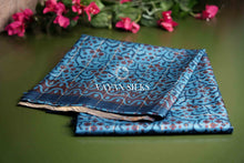Load image into Gallery viewer, Blue Printed Tussar Silk Saree