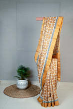 Load image into Gallery viewer, Yellow Color Tussar Silk Printed Saree