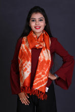 Load image into Gallery viewer, Orange Color Tussar Silk Printed Stole