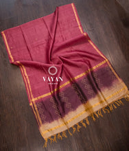 Load image into Gallery viewer, Wine Gold Handwoven Tussar Suit