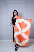 Load image into Gallery viewer, Orange Color Tussar Blended Printed Dupatta