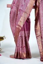 Load image into Gallery viewer, Magenta Color Tussar Silk Printed Saree