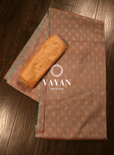 Load image into Gallery viewer, Purple Brown Printed Tussar Silk Suit Set