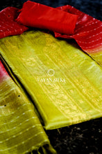 Load image into Gallery viewer, Green Red Handloom Suit Set