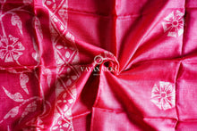 Load image into Gallery viewer, Pink Batik Tussar Silk Dupatta