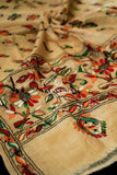 Beige Multi Kantha Embroidered Tussar Dupatta