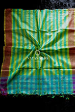 Load image into Gallery viewer, Green Multi handloom tussar dupatta