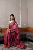 Nazaakat - Sangria Maroon Saree with Thread Embroidery