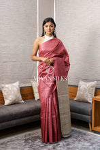Load image into Gallery viewer, Unique Light Red Woven Printed Tussar Silk Saree