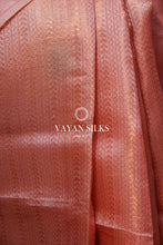 Load image into Gallery viewer, Baby Pink Tussar Silk Saree - Metallic Copper Collection