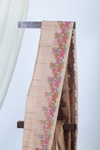 Load image into Gallery viewer, Peach Color Floral Tussar Saree l Festive Wear
