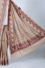 Load image into Gallery viewer, Peach Color Floral Tussar Saree l Festive Wear