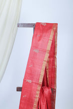 Load image into Gallery viewer, Red Heavy Boota Tussar Saree l Festive Wear