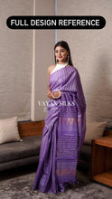 Load image into Gallery viewer, Steel Woven Tussar Silk Saree